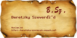 Beretzky Szeveréd névjegykártya